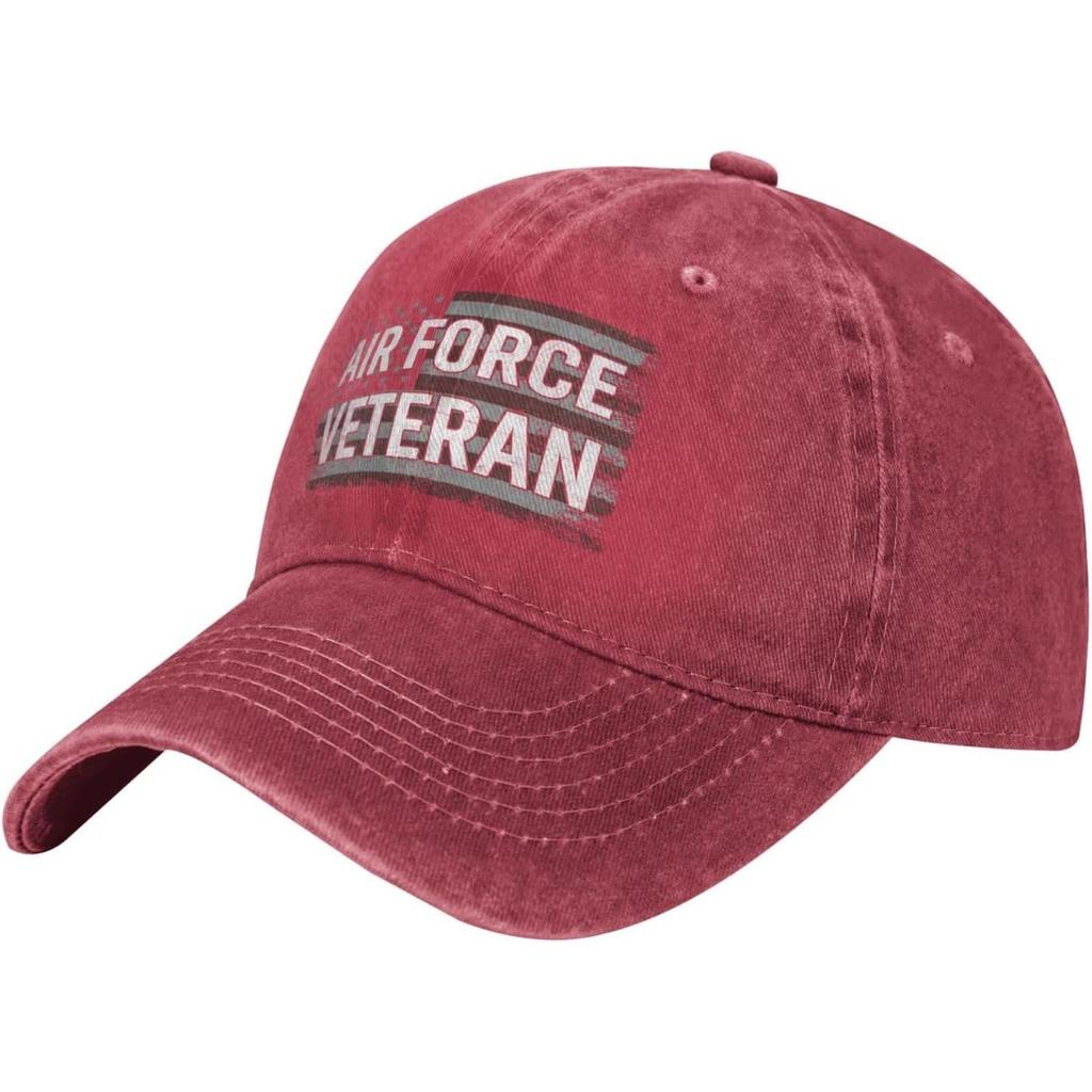 Air Force Veteran USA Flag Washed Baseball Cap Vintage Adjustable Dad Hat for Unisex Women
