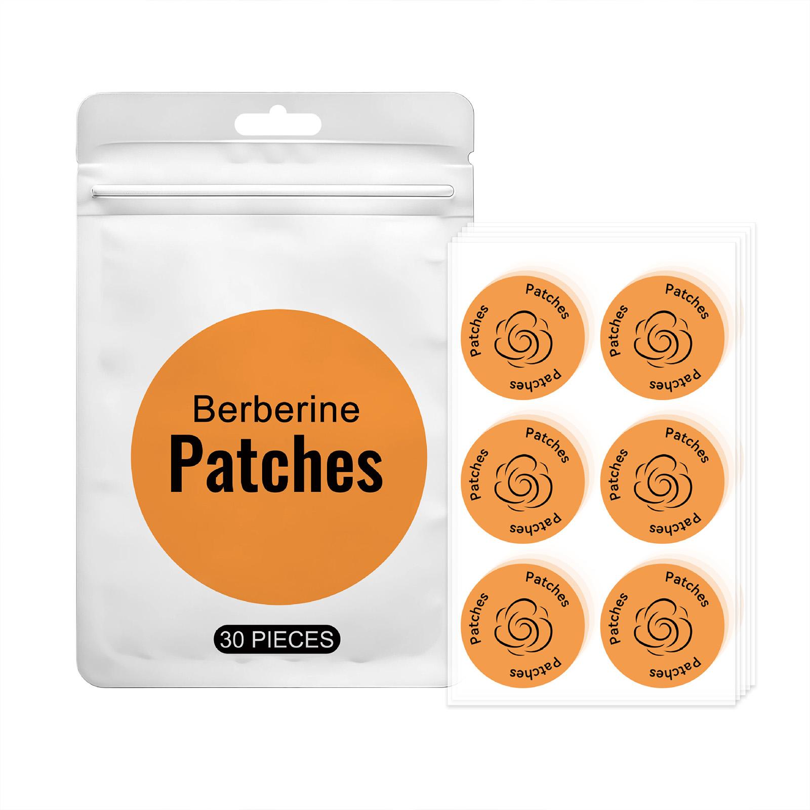 Berberine Patches 30 Pieces Body Care Adhesive Patches for Skin Application Natural Herbal Ingredients Pain Relief Support and Wellness one size оранжевый