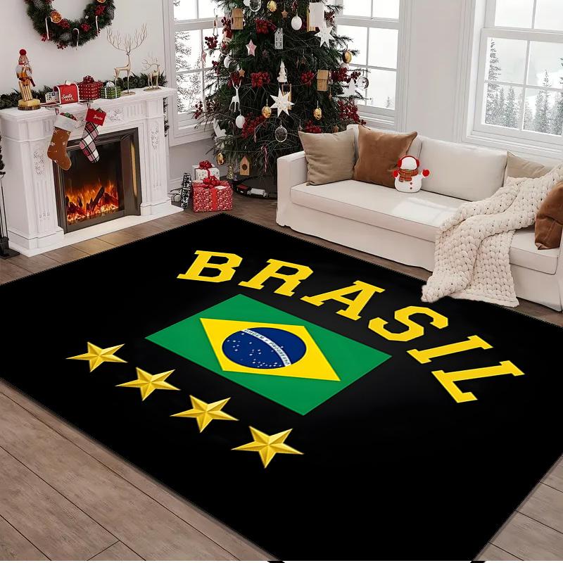 Brazil Rug Area rug for Livingroom, Bedroom, Palyroom, Chair Rug, Office Rug, Floor mat, Large Size Fan Christmas Birthday gift