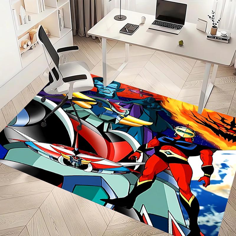 1pc UFO Robo Grendizer Print Area Rug - Soft, Washable Non-Slip Indoor Mat, Living Room, Home Office Decorative Rug,Office Decorative
