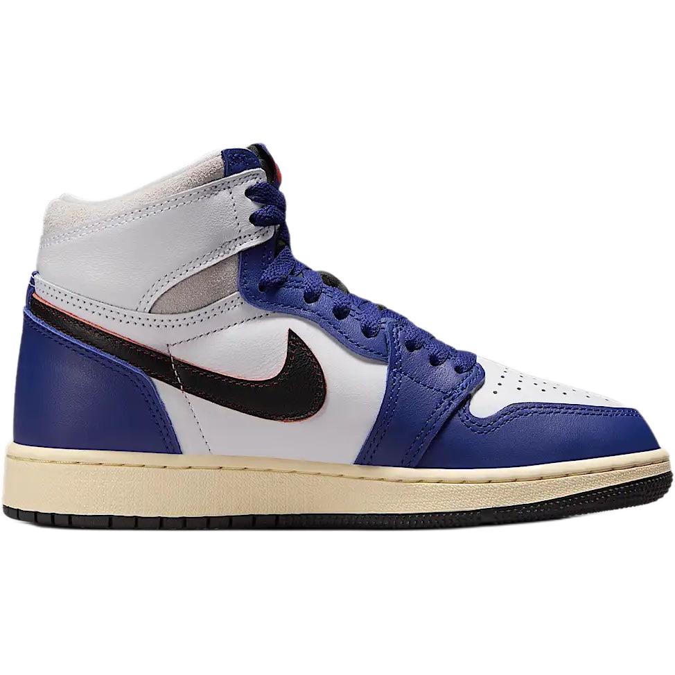 Air Jordan 1 Retro High OG GS Rare Air - Deep Royal Blue Kids Sneakers White Black Neutral-Grey FD1437-100