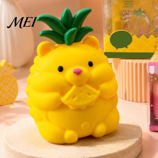 Giant Fruit Sensory Toy Large Pineapple Stress Ball, Slow Rising Squeeze for Anxiety Relief, Strawberry Study Reduction Banana Grape Corn Carrot Toy,