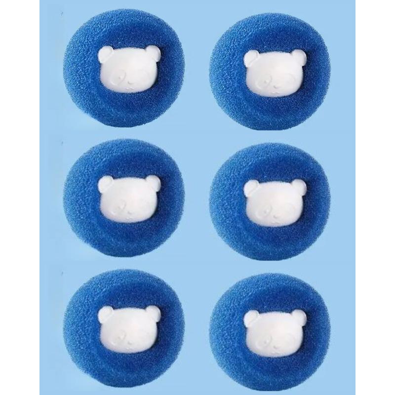 

Набір чарівних кульок для прання, багаторазовий інструмент для чищення волосся з одягу, засіб для видалення шерсті домашніх тварин, уловлювач котячої та собачої шерсті для пральної машини, кулька для прання blue,6pcs