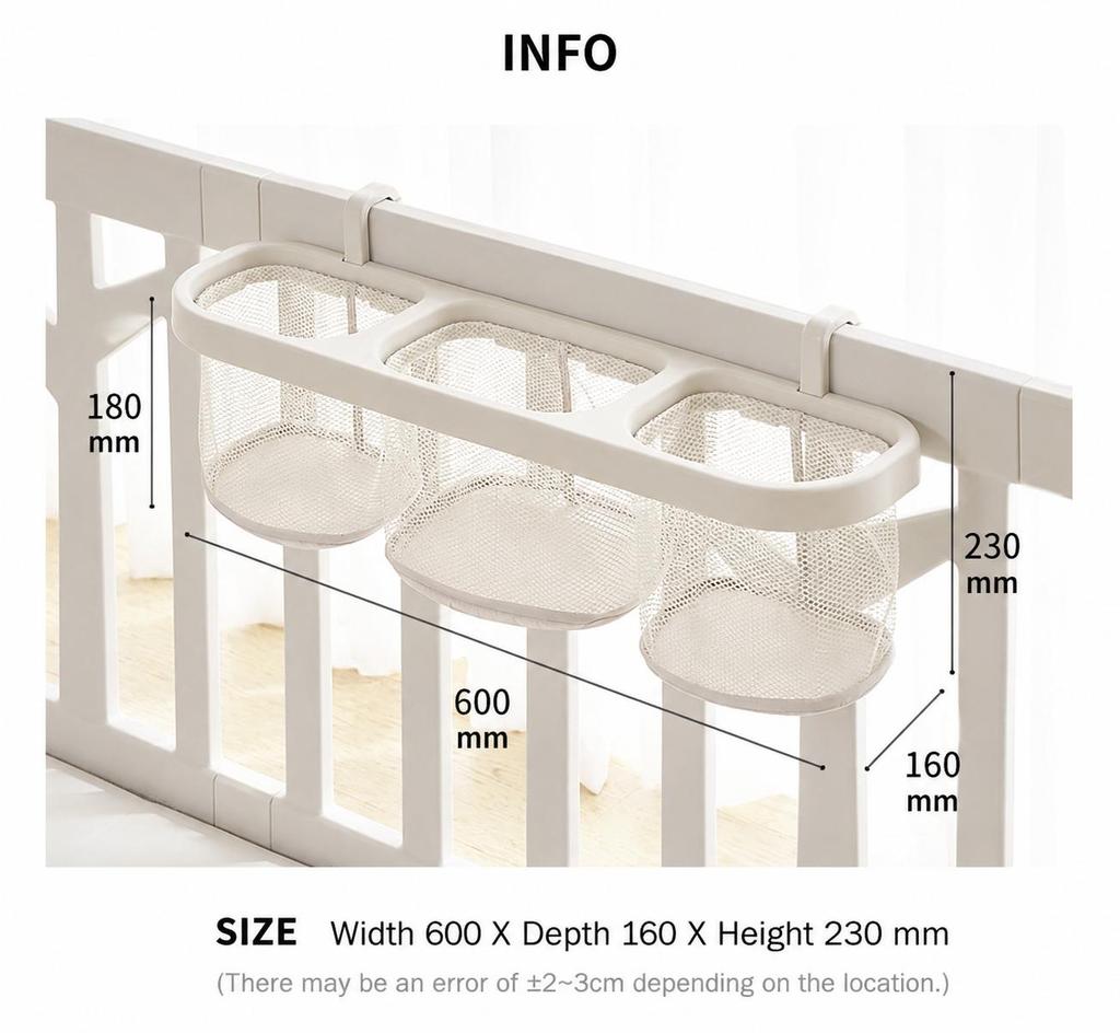iFam Baby Room Multi Basket 3-Tier Storage Organizer