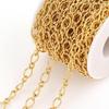 Gold-Plated Stainless Steel Oval Link Chain for Jewelry Making