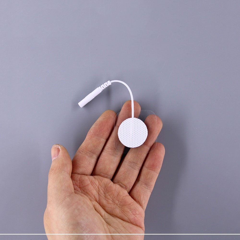 10 Pcs Non-woven+Conductive Gel 1in Round Reusable Electrodes Replacement for Tens EMS  Massager