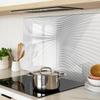 Decorative Glass Kitchen Cutting Board Abstract Lines 80X52 Cm