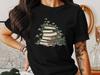 Vintage Books with Leafy Vines Cottagecore Shirt, Aesthetic Library Book T Shirt, Nature Inspired Graphic Tee, Cozy Book Lover's Tshirt