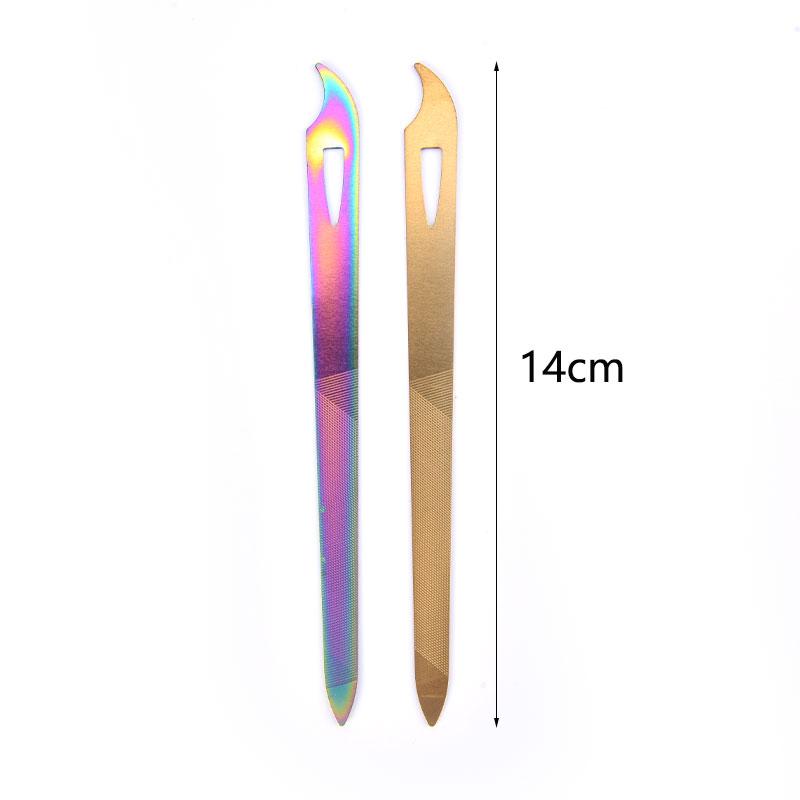 Stainless Steel Nail File Double Sides Thick Nails Pedicure Metal Nail File