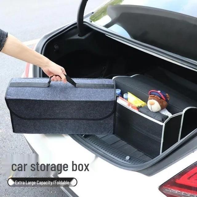 Felt Car Trunk Organizer: Large Capacity Tool and Storage Bag