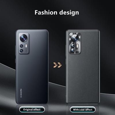 For Xiaomi 12 Case Mi 12 Pro Stylish Plain Leather Cover 12X Luxury Soft TPU Bumper Shockproof For Twelve Pr O Camera Protection