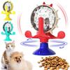 360° Rotating Windmill Cat Dog Pet Toy Food Treat Snak Dispenser Feeder X0M3