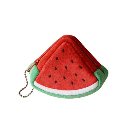 Plush Coin Purse Cute Wallet Small Coin Pouch Mini Change Purse Case Fruit Zipper