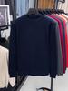 Men's Solid Color Core-Spun Yarn Sweater - Round Neck Knitwear for Autumn and Winter