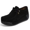 Fashion Cow Suede Platform Shoes Plush Warm Walking Shoes Women Winter Cotton Shoes Non-slip Mother Shoes