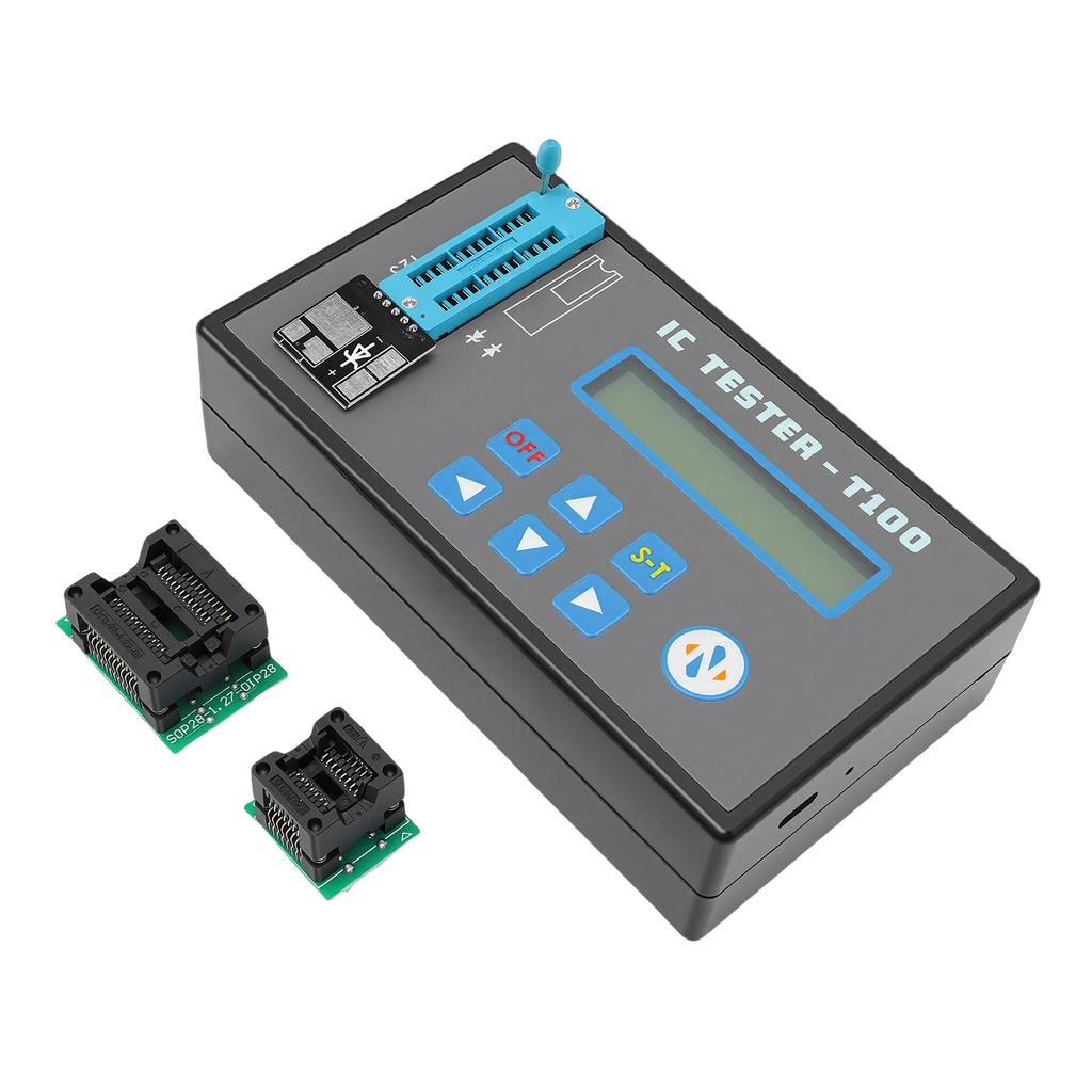 Integrated Circuit Tester LED Multifunctional Triode Diode IC Transistor Meter with 2 Terminal for Microelectronics