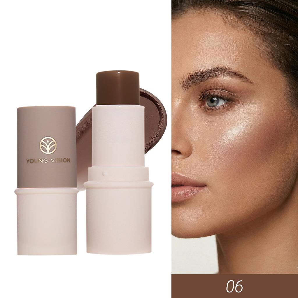 Three-color Multi-functional Facial Brightening and Contouring Stick - Used for Contouring, Brightening and Skin Smoothing