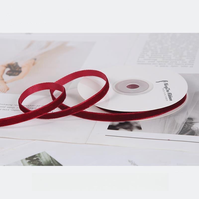 

Лента ручной работы из красного и зеленого флока для рождественских аксессуаров для волос и бантов своими руками