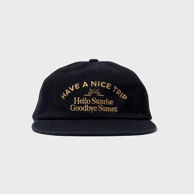 Washed Typo Arch Logo 6panel Cap_Black