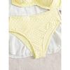 Sexy yellow bikini set 2025 women tie strap push up underwire high wiast swimsuit summer bathing suit two piece swimwear biquini