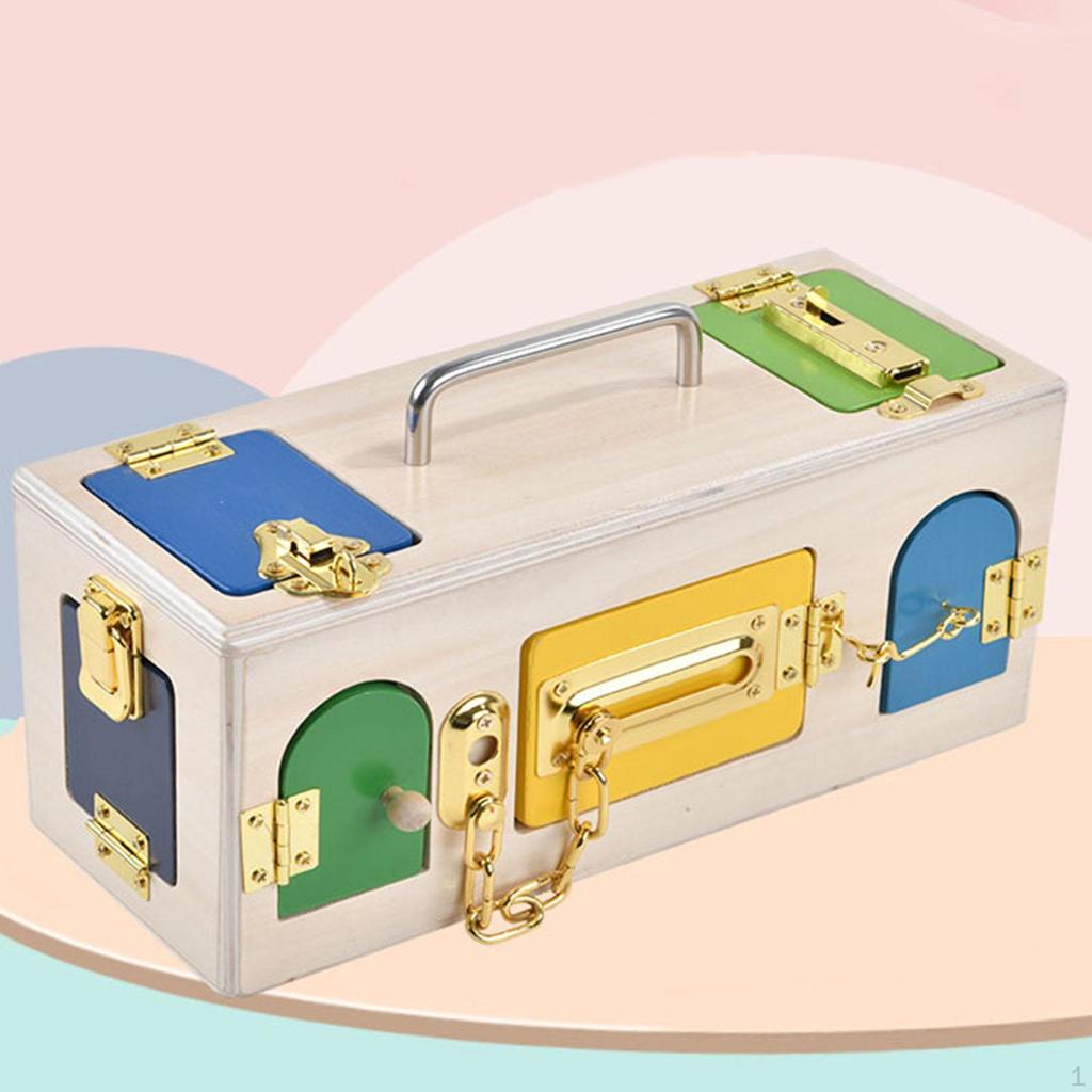 Montessori Lock Box Unlocking Tool Kit Practical Unlock Toy Toys Matching Game for