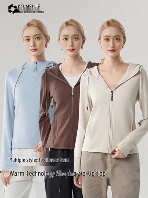 Damen Kona Li Kapuzen-Fleece-Sweatshirt - Figurbetonender Langarm-Freizeitpullover für Herbst und Winter