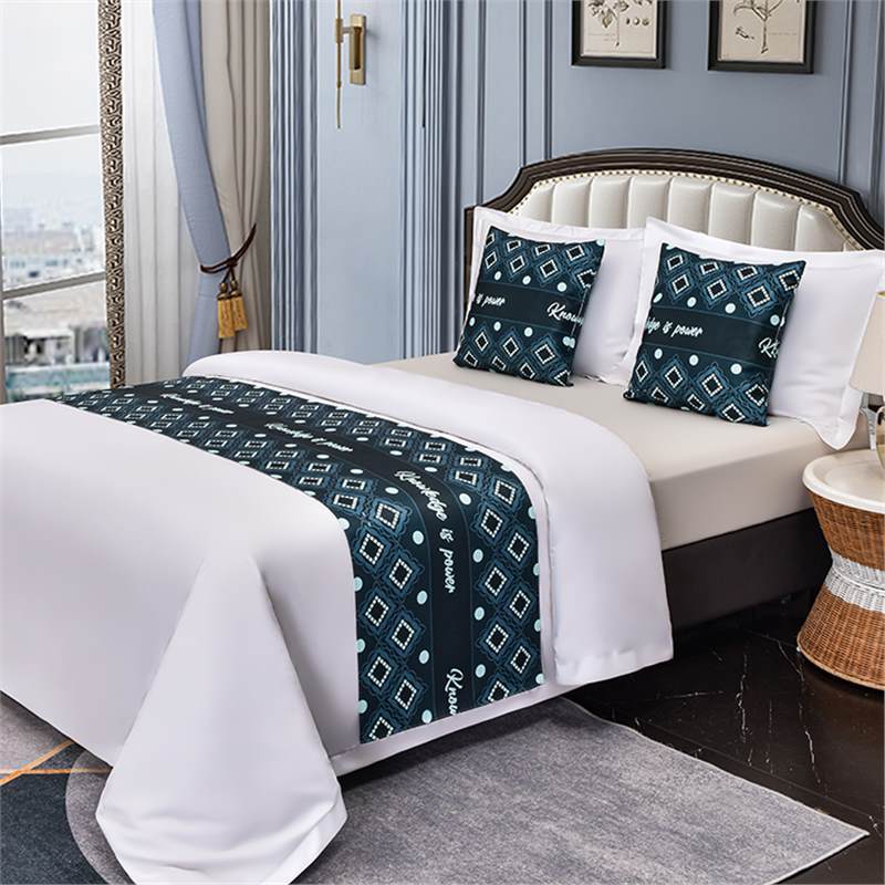 Landscape Painting Bed Flags Bedroom Decoration Bed End Scarf Hotel Household Dustproof Decorative Cloth Home Textiles Household Goods Pillow Cover