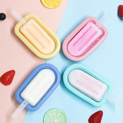 Silikon-Eismaschinen-Form mit PP-Abdeckung und Aufklebern, schöne Herz-Eis am Stiel-Maker