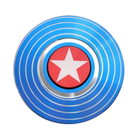 Rund Captain America Spideman Alloy Fingerspiss Gyro Hand Spinner Anti-stress leketøy