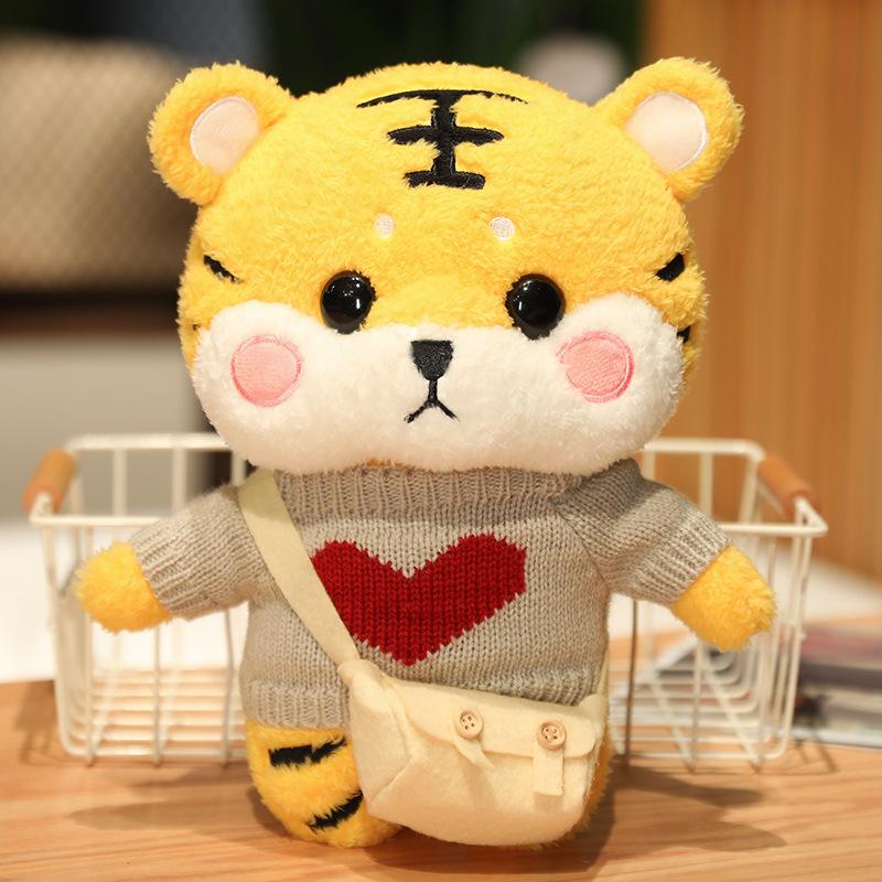 Tiger Year Mascot Doll Tiger Doll Plush Toy Small New Year Gift Doll Cute Girl