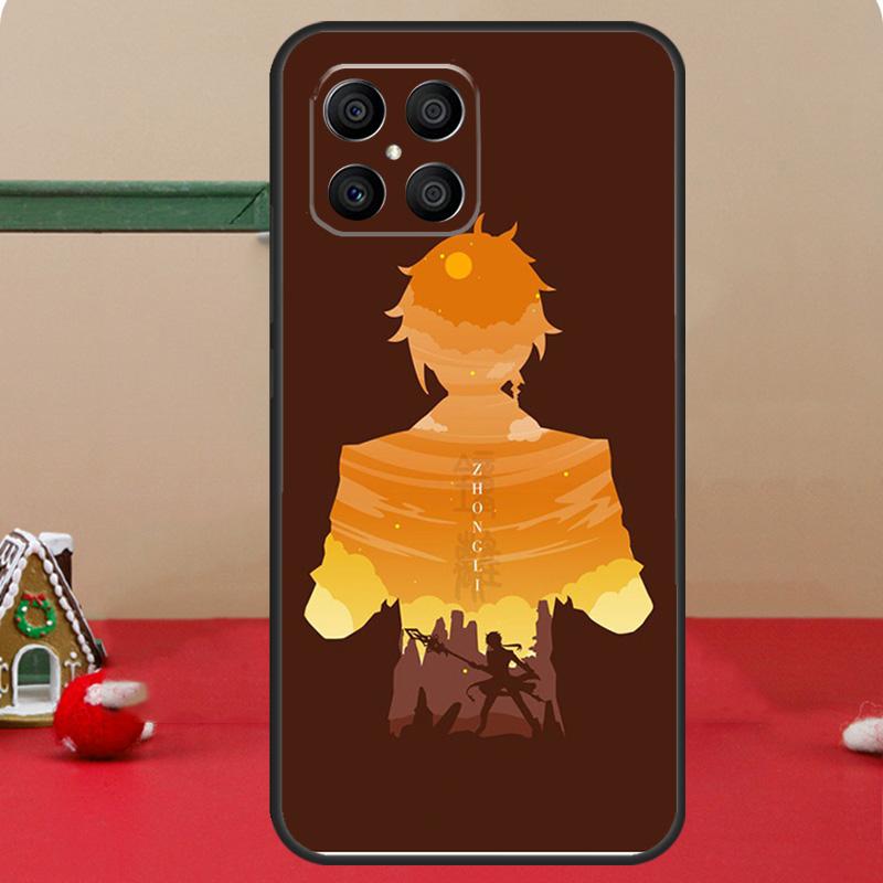 zhongli genshin impact Case For Honor Magic 8 7 6 Pro Honor 200 400 70 90 Lite X8c X8b X9a X9b X9c X9d Win RT Coque