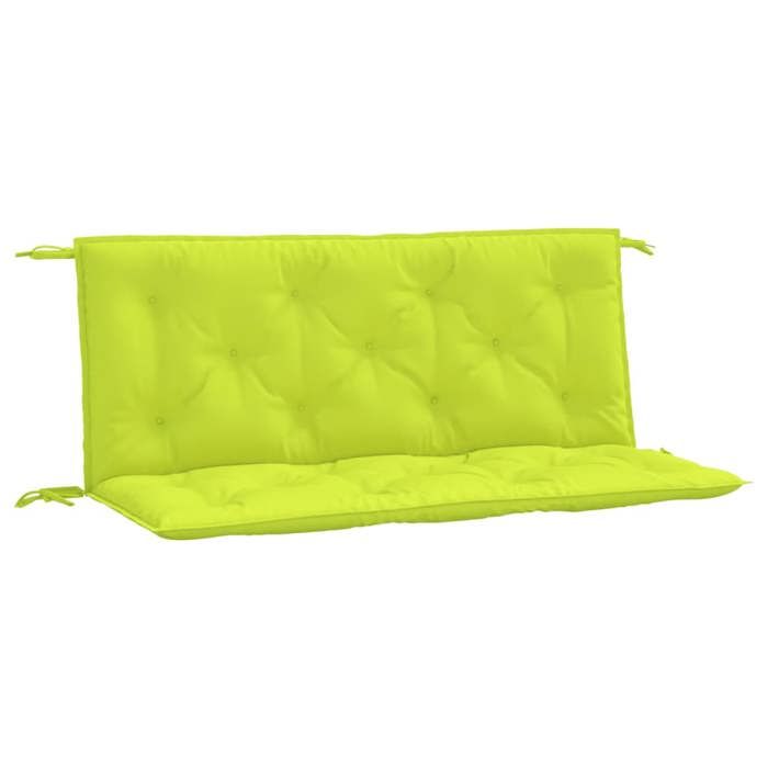 VidaXL Set of 2 Garden Bench Cushions, Bench Cover with Tie Strings, Waterproof Outdoor Cushion, Green 361689
