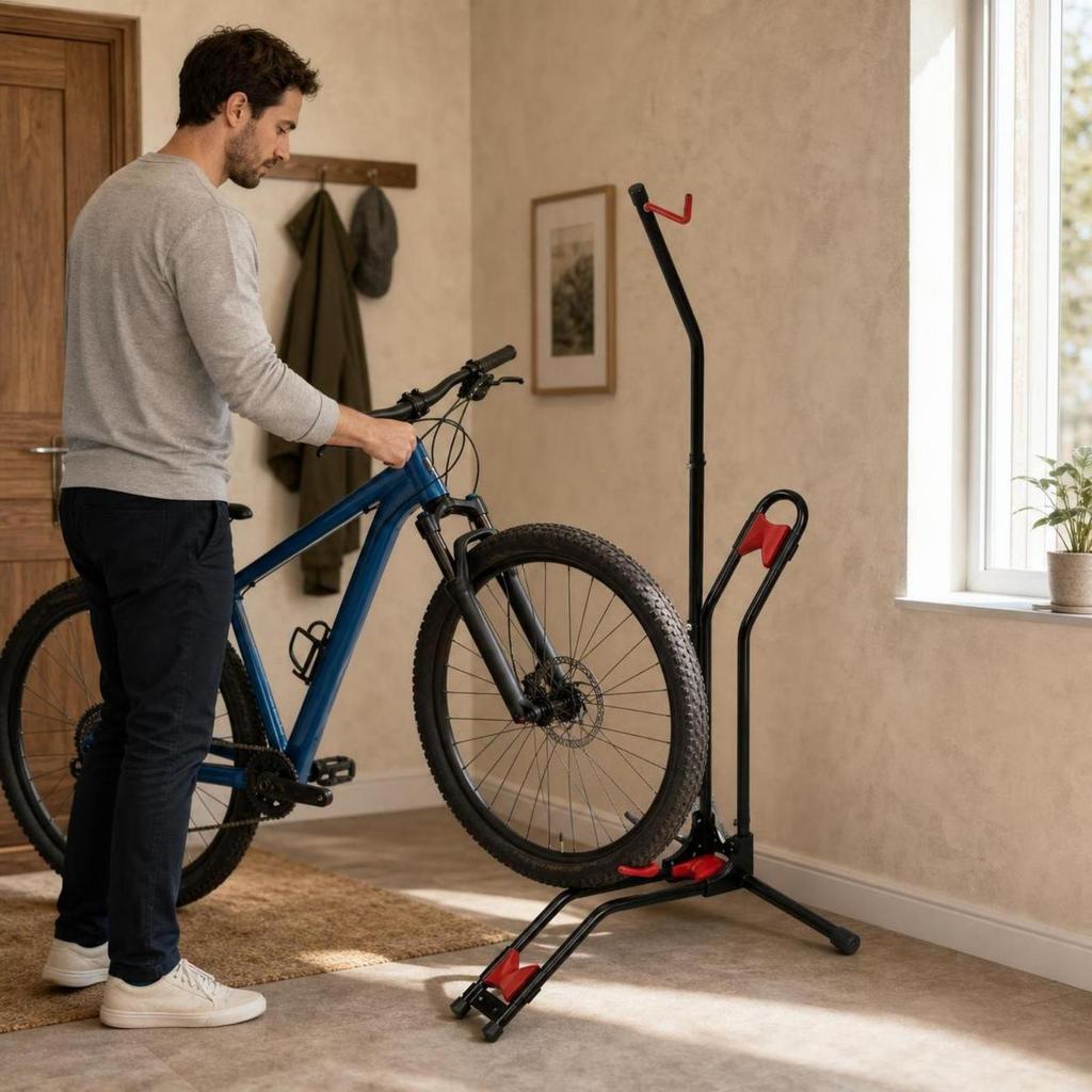 Bike Parking Stand Freestanding Display Upright Storage Rack for