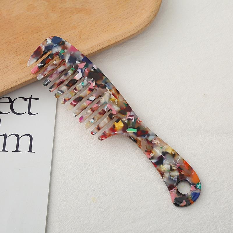 Neuer Koreanischer Ins Einfaches Marmor-Textur Essigsäure Grobzahniger Kamm Antistatisch Haare Schildpattfarbe Praktisch