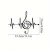 Functional Metal Wall Decor 1pc Electric Wave Pattern Notes Ornament for Wedding Valentine Music Party