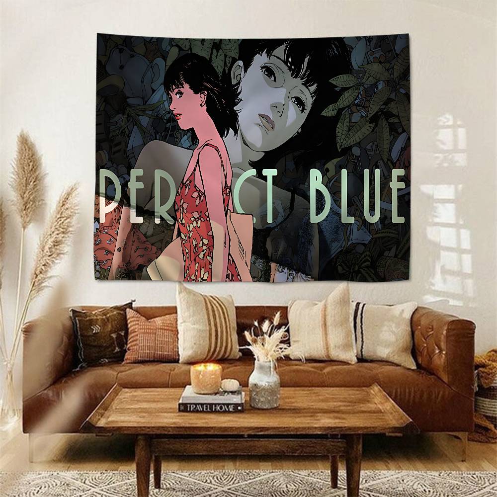 Japanese Horror Movie Pperfect Bblue Anime Tapestry Hippie Flower Wall Carpets Dorm Decor Wall Hanging Home Decor