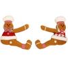 Christmas Curtain Buckles, Decorative Items, Cartoon Couple Gingerbread Dolls, Curtains Hugging Party Dolls, Holiday Decorations