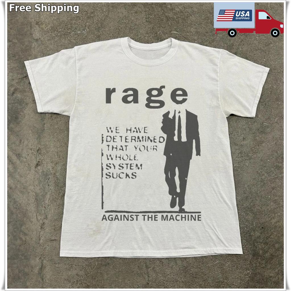 Rage Against The Machine Rockband T-Shirt, Unisex Weißes T-Shirt, Größe S-5XL
