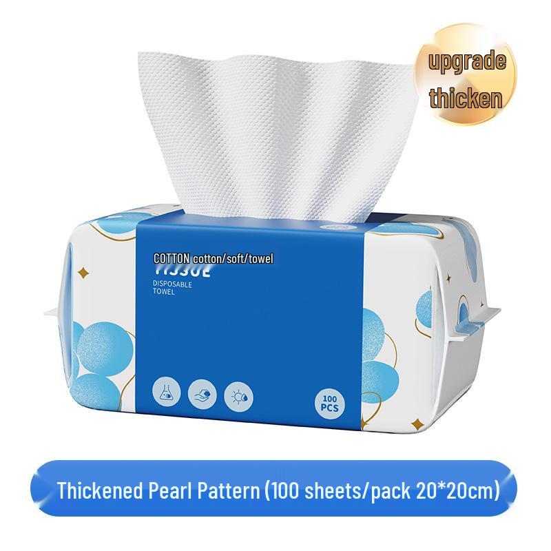 Disposable Thickened Facial Cotton Makeup Remover Wipes - Soft Pull-out Towels for Face Cleansing