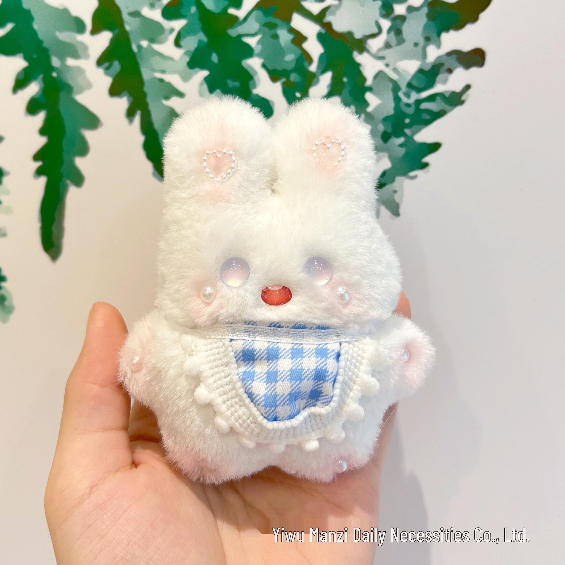 

Плюшевая пищащая игрушка-подвеска ручной работы в виде кролика - Аксессуар для подарка Squeaky Bead Chain Version 10.5cm*8.5cm