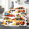 Custom Name excavator Theme Printed Blanket - Perfect for Couch, Bed, Travel & Outdoor Use | Machine Washable, Cozy & Durable.