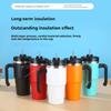 20oz/30oz Stainless Steel Thermos Mug With Straw Car Insulated Cup Tumbler for Outdoor Sports Keeps Cold and Heat Thermal Mug