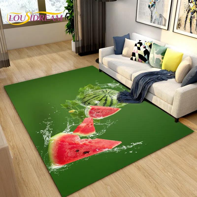 Fruits Vegetables Kitchen Mat Area Rug Carpet for Living Room Bedroom Playroom Sofa decor home Non-slip rug Floor Mat Soft