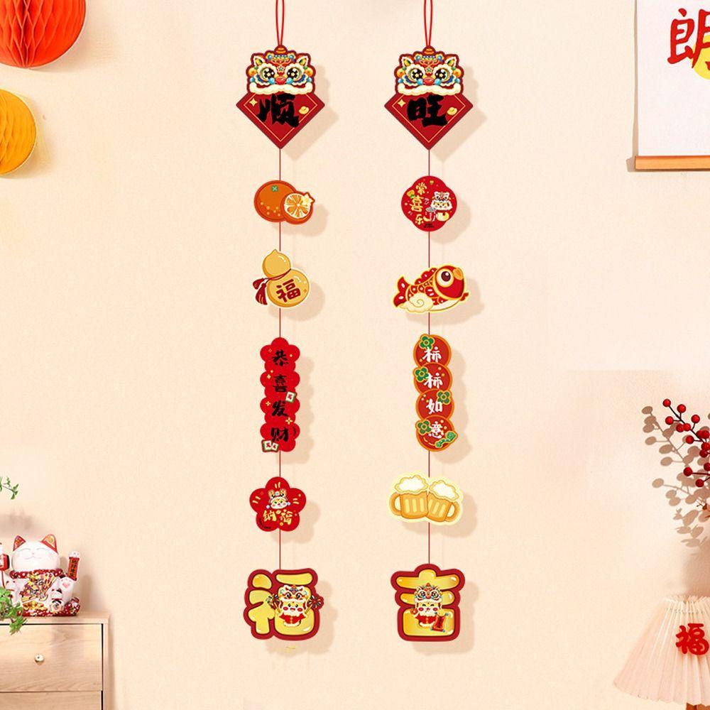 2pcs Cute Chinese New Year Wall Hanging Zodiac Snake New Year Lucky Decoration  New Year Gift