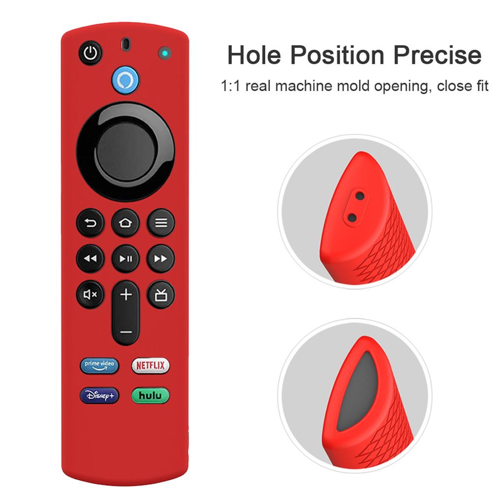Scratch Resistant Silicone Case Precise Position Remote Protective Cover Compitable with Amazon Fire TV Stick (3rd Gen)