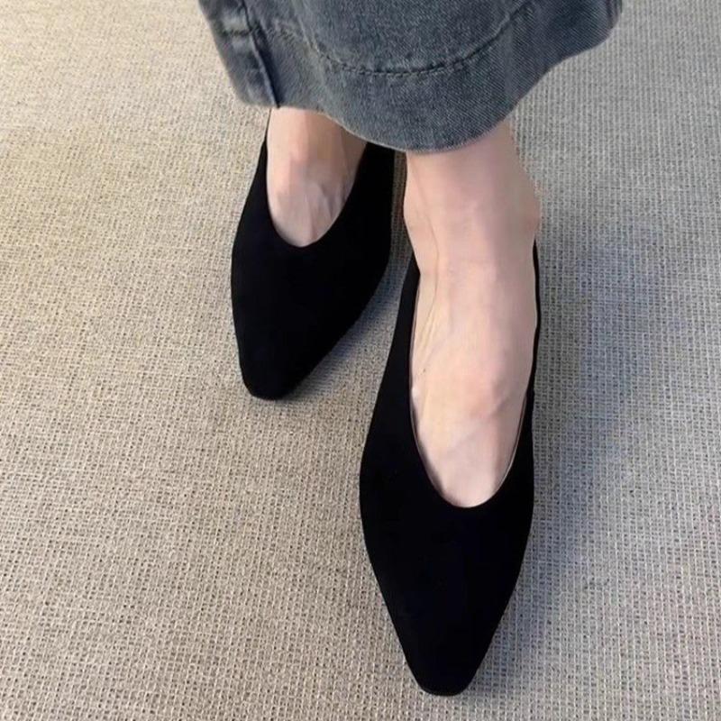 Fashion Vintage Pointed Toe Women Granny Shoes Fashion Shallow Slip On Shoes Dancing Party Prom Ladies Pumps Shoes