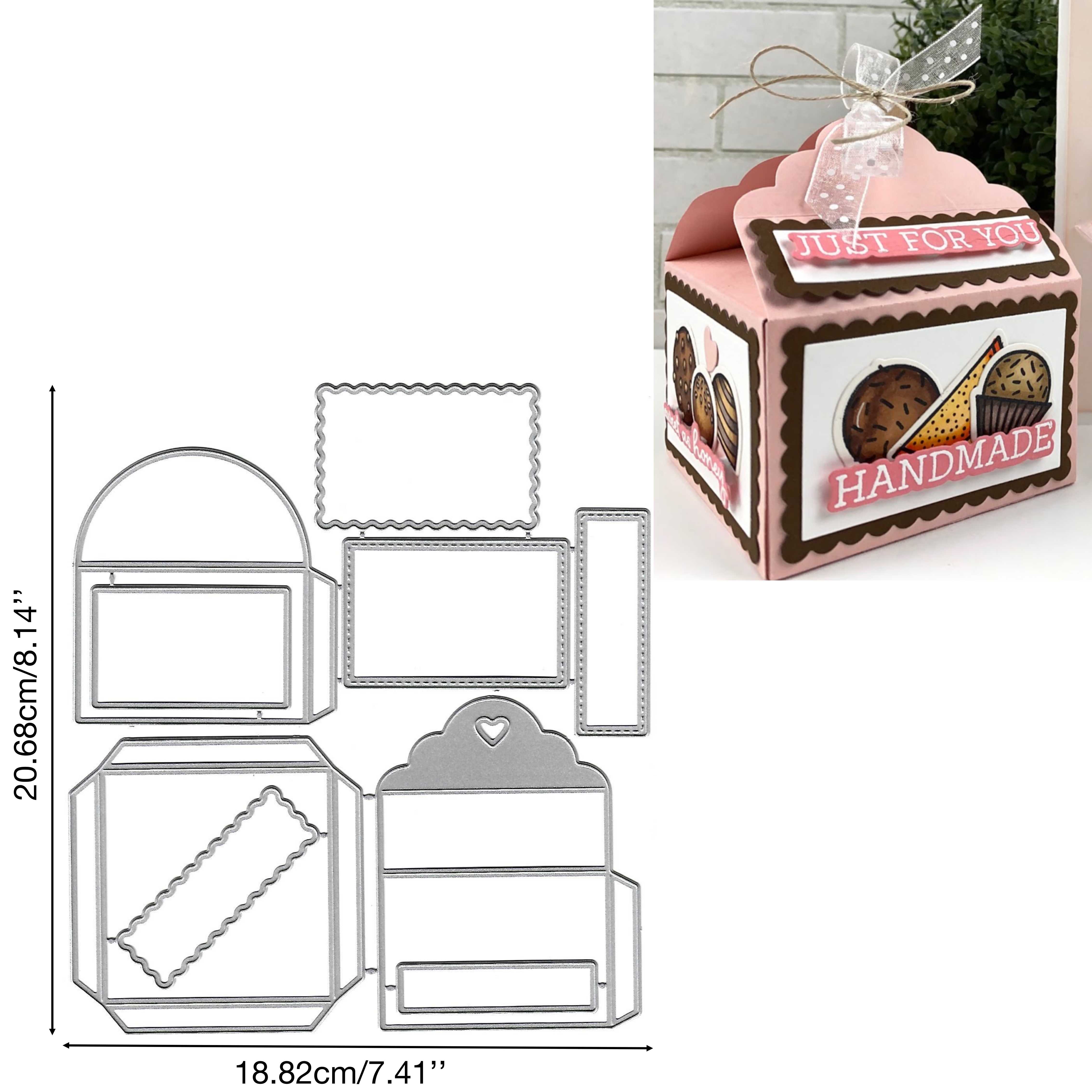 

3D Подарочная коробка Металлические вырубные штампы Набор вырубных штампов Скрапбукинг DIY Украшения для дома Бумага Подарок для рукоделия