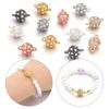 5PCS Fermoirs Magnétiques Rondes en Cristal 8 10 12mm Fermoirs Crochets Boucles d'Arrêt Connecteurs pour Fabrication de Bijoux DIY Collier Bracelet