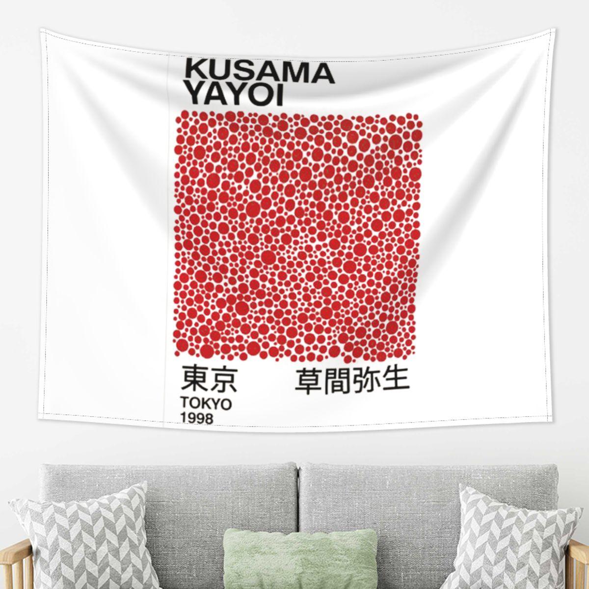 

Yayoi Kusama Abstract Painting Tapestry Wall Hanging Aesthetic Home Decor Tapestries for Dorm Room 74x94cm(29x37in)
