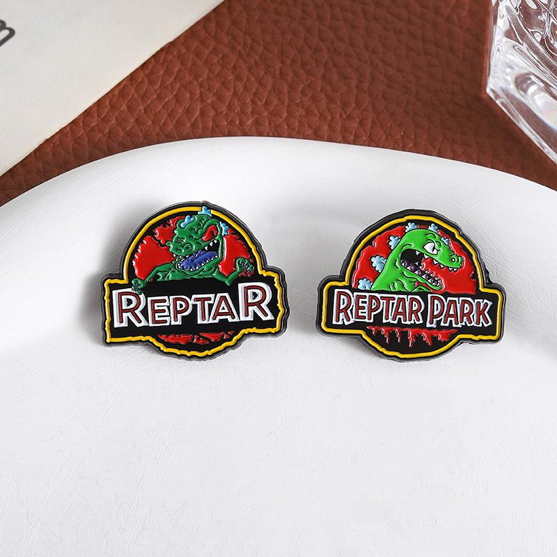 REPTAR PARK Enamel Pins Custom Dinosaur Movie Brooches Lapel Badges Clothes Animal Jewelry Gift for Friends
